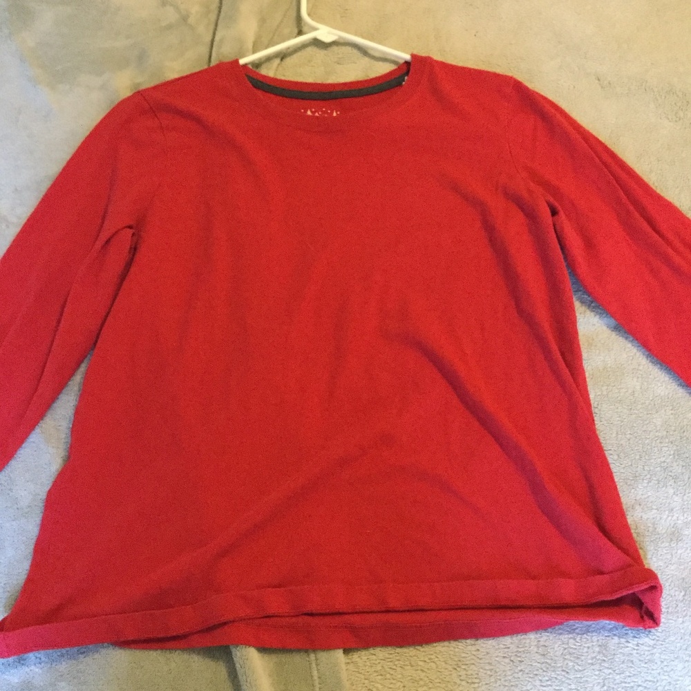 Plain red long sleeve